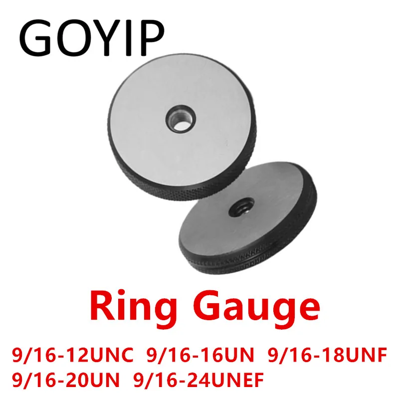 

9/16-12 9/16-16 9/16-18 9/16-20 9/16-24 UN UNF UNS UNC UNEF 2A American Standard Thread Ring Gauge Go No-Go Gage