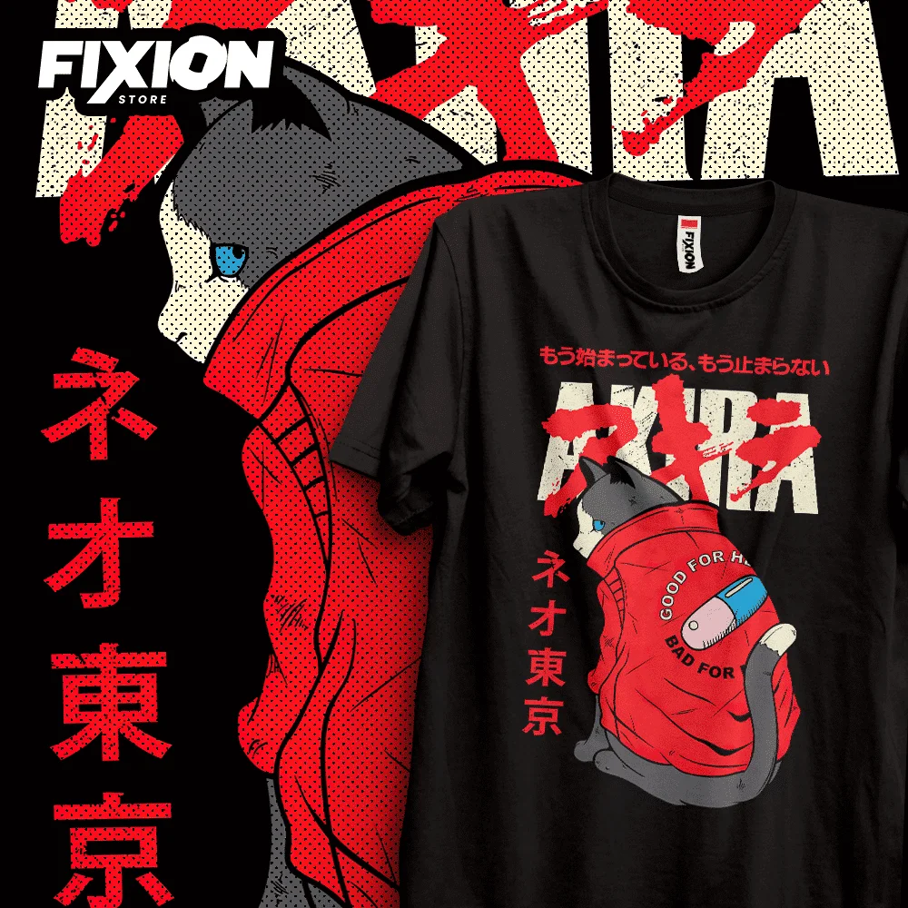 Manga T-shirt Akira – Gato – Nuevos Diciembre! Anime Tee