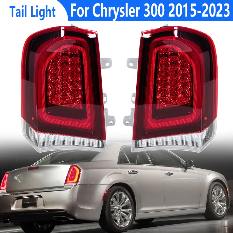 Luz traseira LED para Chrysler 300 2015-2023, luz traseira preta, lâmpada de freio, lâmpada de condução, Turn Signal Light, 68400331AA, 68400295AA