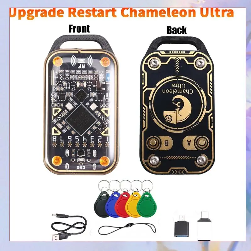 Chameleon Ultra Upgrade Smart Card Emulator RFID Smart Chip Reader+5XUID Keychain 13.56M Card Decode NFC Duplicator 125K-[A04I]