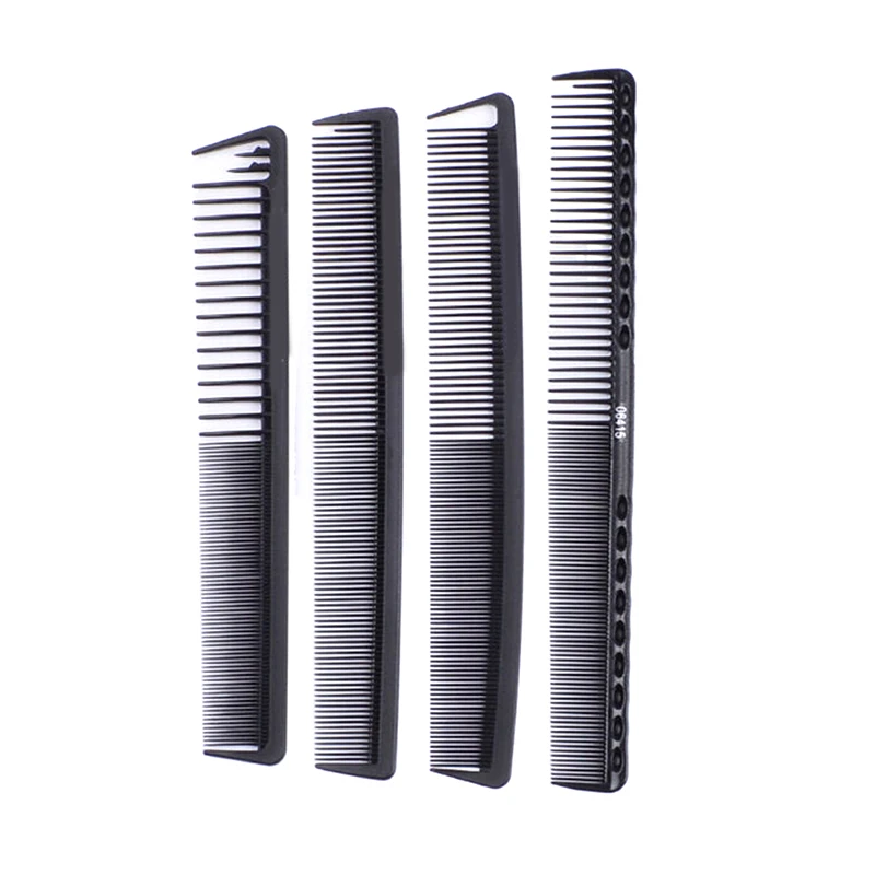 

Barbershop High Quality Black Straight Hair Combs Salon Hairdressing Antistatic Carbon Fiber Comb For Barber Hair Cutting Tools