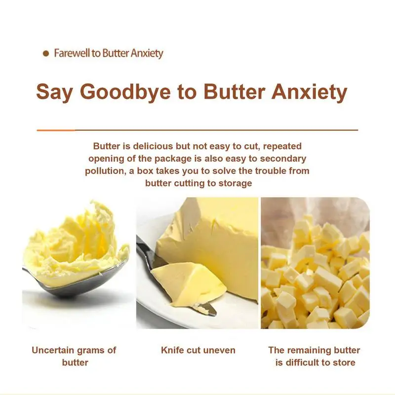 Butter Dish With Cover Butter Fresh-keeping Box With Cutter Slicer Household Butter Box For Refrigerator Kitchen Supplies For