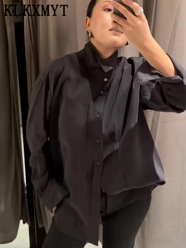 Chic Fashion Simple Style Shirts for Women 2026 New Long Sleeve Stand Collar Women's Casual Loose Shirt And Blouse Woman Tops ﻿