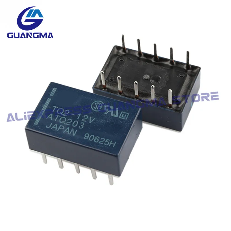 50PCS Signal relay TQ2-3V TQ2-5V TQ2-12V TQ2-24V TQ2 12V TQ2-48V 1A 10PIN Two open and closed DC3V 5V 12V 24V 48V ATQ201 209 203