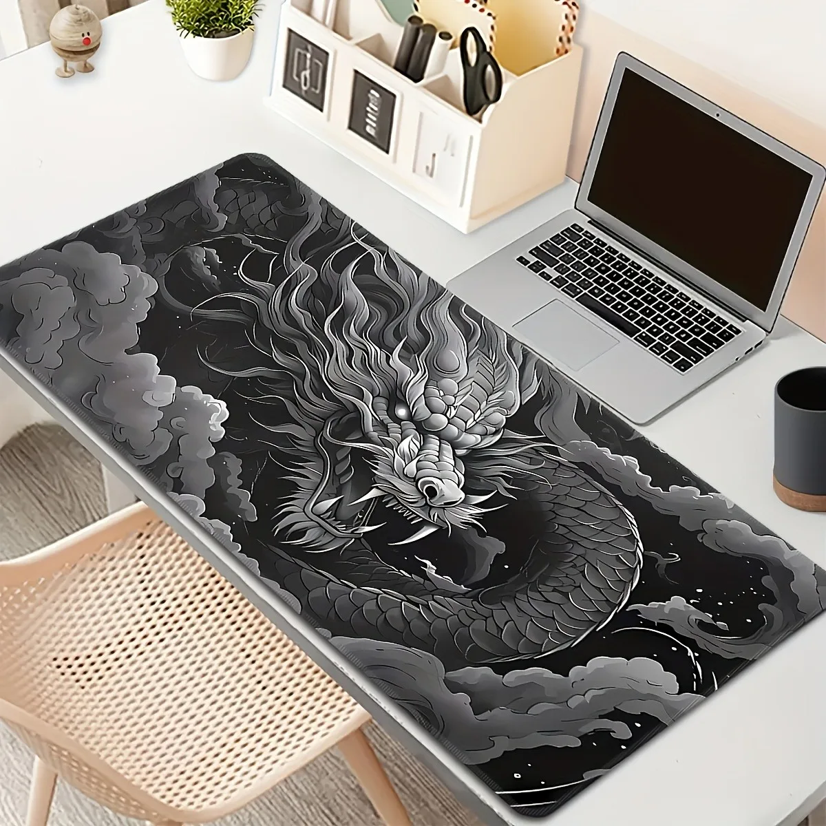 

1pc Stylish Dragon Mouse Pad Large Computer Office Game Table Mat XXL Rubber Anti-slip Stitched Keyboard Mousepad Long Desk Pads