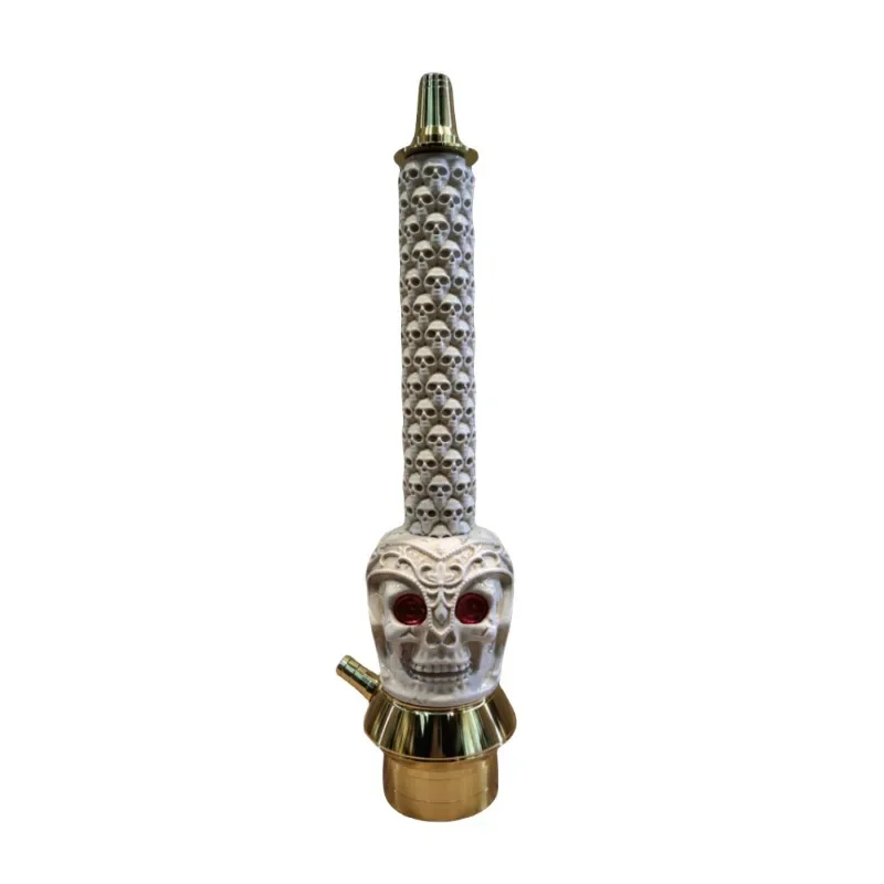 

Embossed double-sided skull mouth smoke craft resin creative hookah