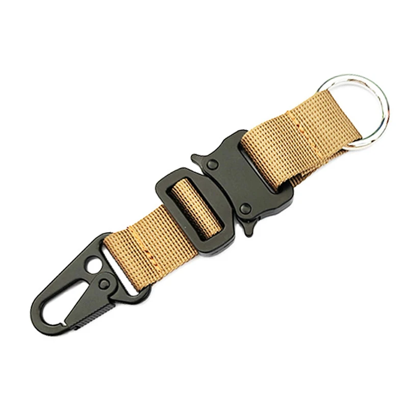 Outdoor Camping Tactics Buckle MOLLE Nylon Ribbon Hang Chain Key Chain Tactical Climbing Buckle Eagle Beak Hook