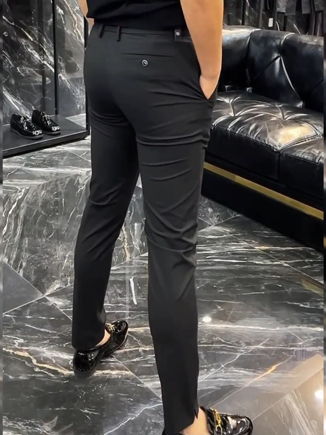 

Spring Summer New Casual Men's Khaki Fashionable Personality Business Leisure Trendy Slim Fit Versatile Long Pants