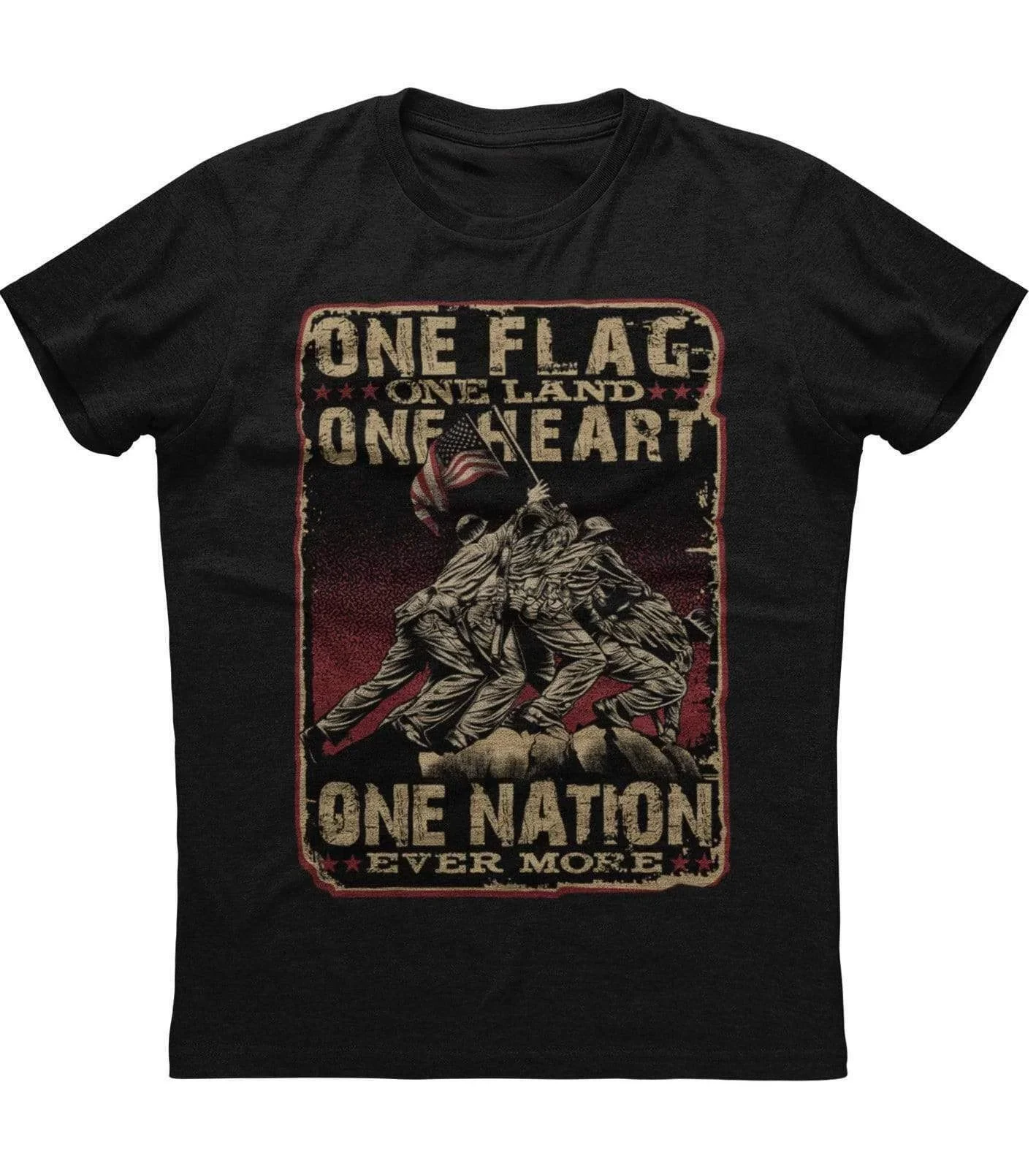 

Raising The Flag At Iwo Jima T-Shirt 100% Cotton O-Neck Short Sleeve Casual Mens T-shirt