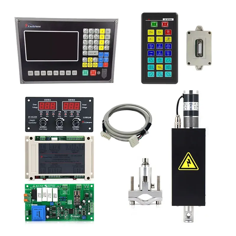 2-Achsen-CNC-Plasmaschneidmaschinensystem SF-2100C + SF-HC25K Höhenregler + THC-Heber JYKB-100-DC24V-T3 + Fernbedienung SF-RF06A