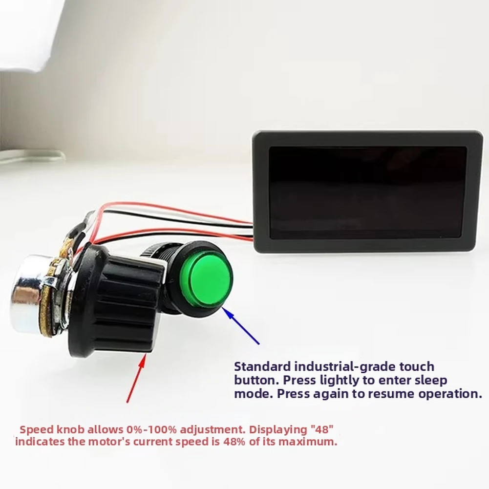 Panel Module DC Motor Controller For Hobby LED Numeric Display Sleep Standby Function Industrial Rotary Knob Panel