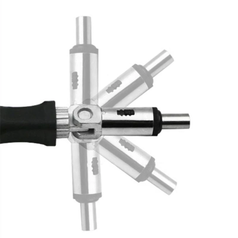 

652F Multifunctional Ratchet Screwdriver Angles 1/4 Inch Inside Hexagon Adjustable Angles Wrench Easy to Handle