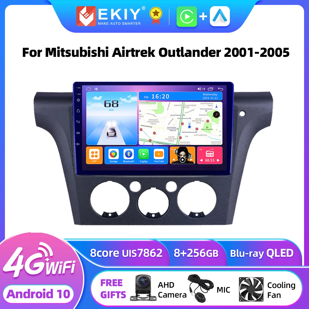 

EKIY T7 QLED Car Radio For Mitsubishi Airtrek Outlander 2001 - 2005 Android Multimedia Video Player Navi GPS Carplay No 2din DVD