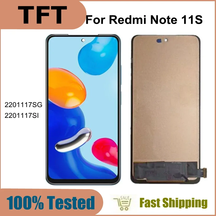 

6.43" TFT For Xiaomi Redmi Note 11S LCD Display Touch Screen Panel Digitizer For Redmi Note 11s 2201117SG 2201117SI