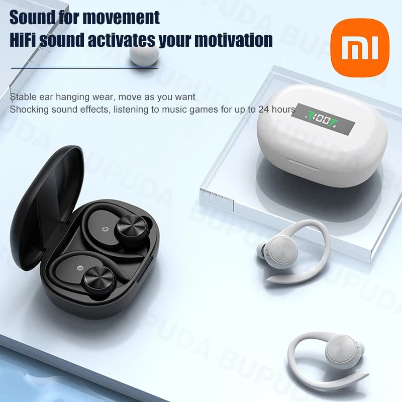 XIAOMI R200 Open Ear Earbuds Wireless Bluetooth Headphone EarHooks 9D Stereo Earphone Sports LED Display Headset for Android IOS