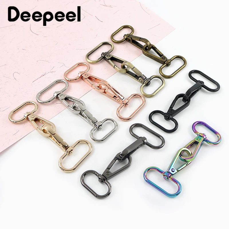 

10Pcs 13-50mm Metal Buckles Bag Strap Swivel Lobster Clasp KeyChain Trigger Snap Hook Backpack Dog Collar Carabiner Clips Buckle