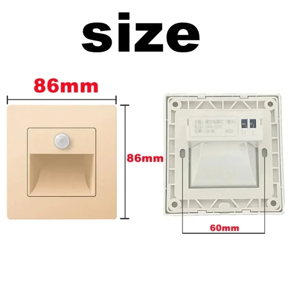 PIR 모션 감지기 센서 Led 계단 빛 적외선 인체 유도 램프 Recessed 단계 사다리 계단 침실 장식