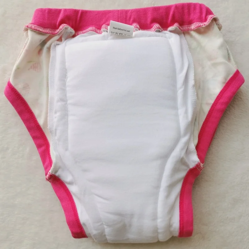 

Adult Printed Pink Horse Trainning Pants Adult Baby Brief With Padding Inside Abdl Pant DDLG Reusable Nappies Panties