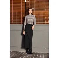 AP 2026 Autumn and Winter Women Mesh Printing Shirt Modal Lining Stretch Skirt - Image 4
