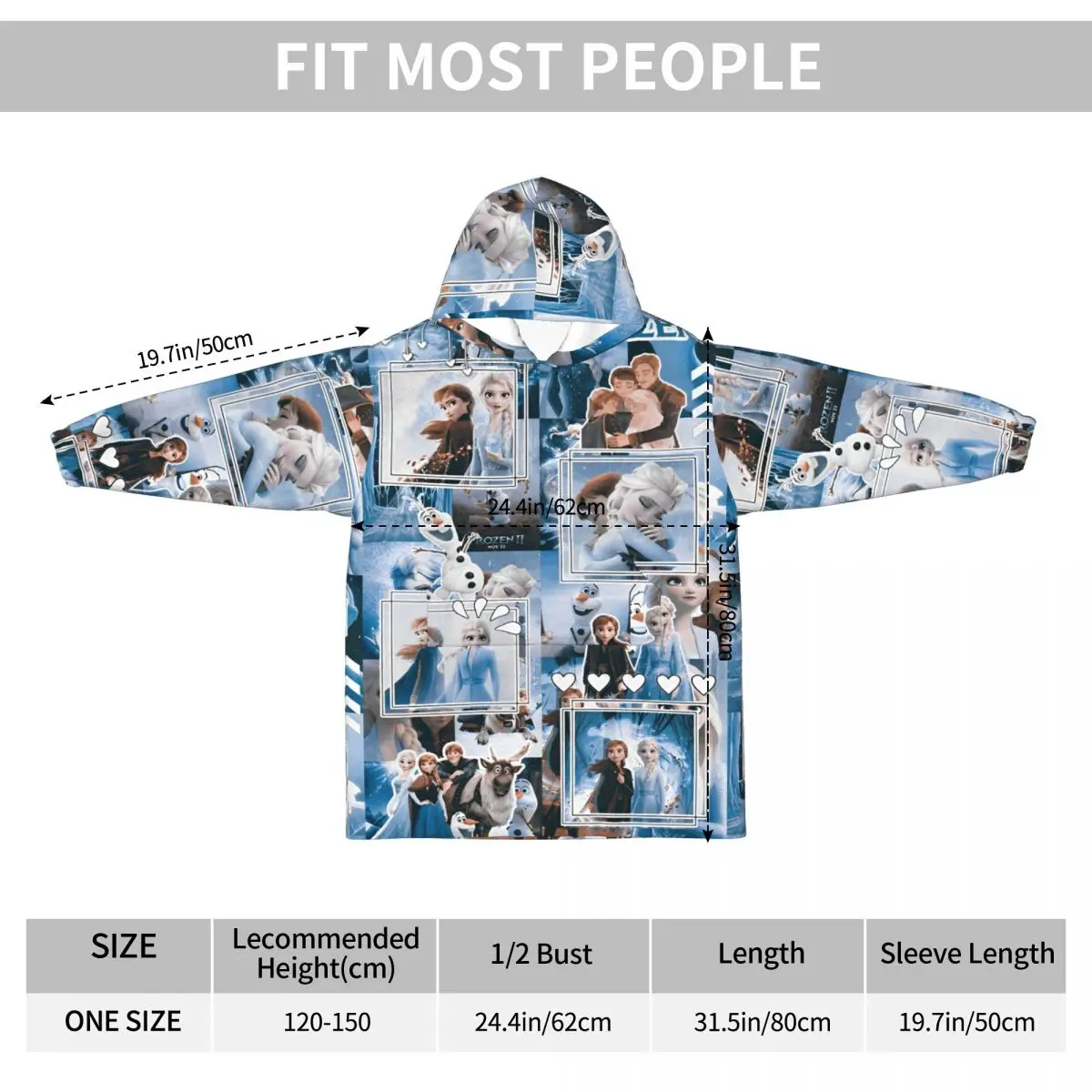 子供用冷凍プリンセスブランケット,フード付きスウェットシャツ,女の子用パジャマ