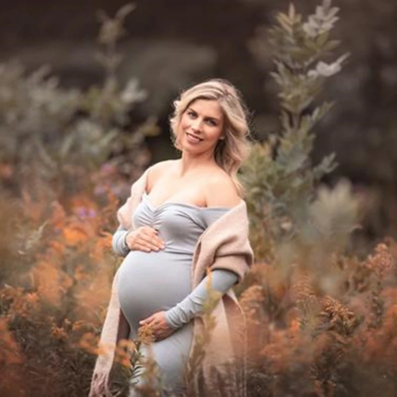 sachin and babi light blue dress Maternity Photoshoot Outfit Ideas main image 1