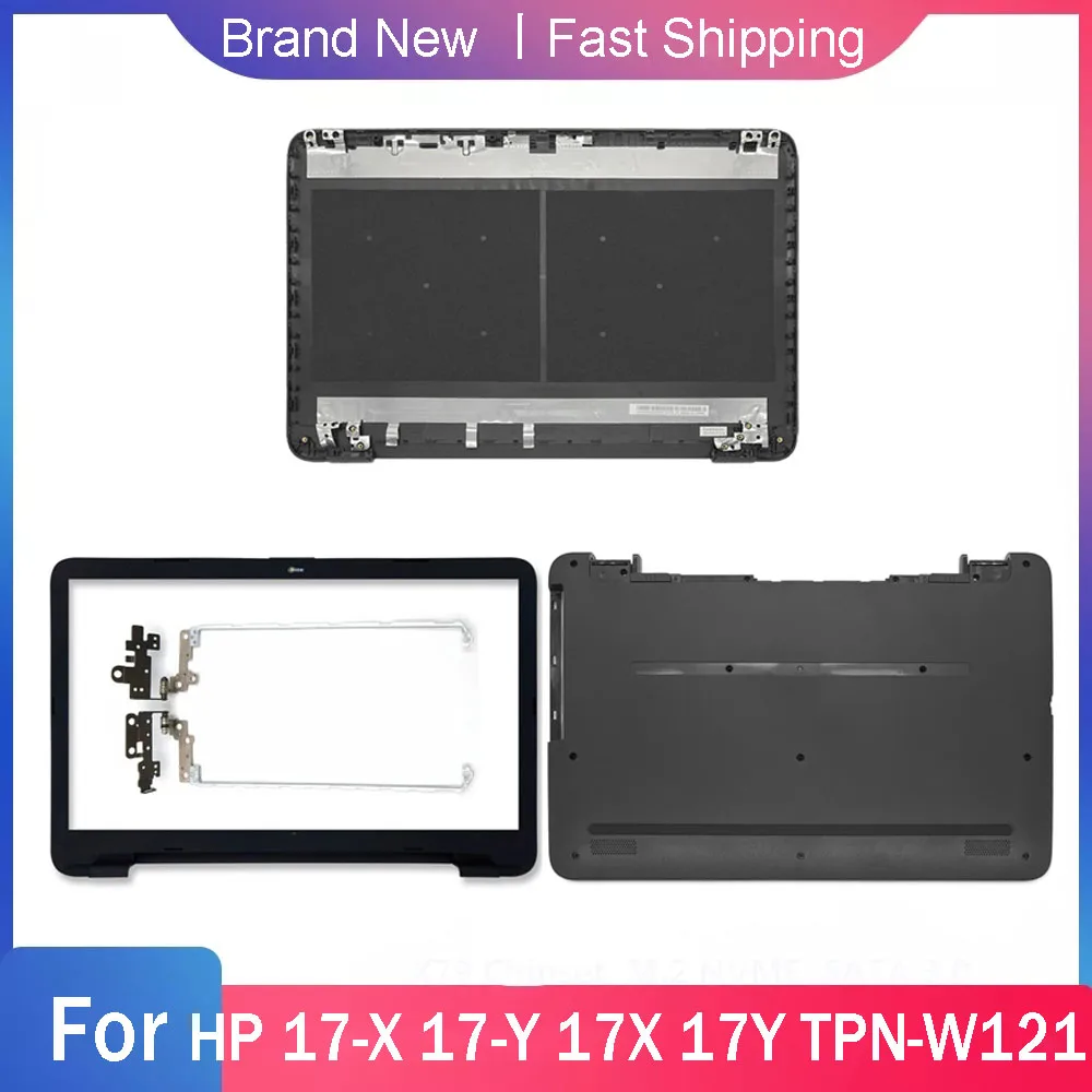 New Bottom Case For HP 17-AY 17-BA 17X 270 G5 17-X TPN-W121  Laptop LCD Back Cover Front Bezel Hinges Replacement Rear Lid Black