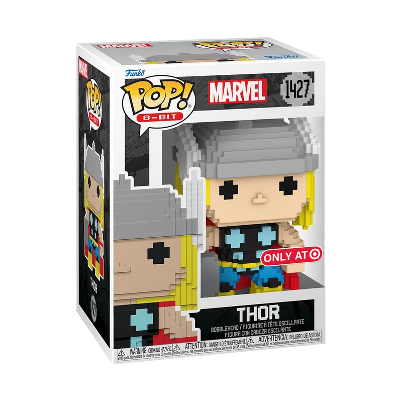 

Funko Pop Pixelated Thor Marvel Аниме Фигурка Модель Мстителей Игрушки Фигурка # 1427 праздничные подарки для мальчиков, куклы-орнаменты
