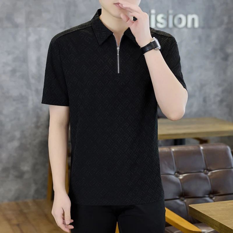 Summer New Style Men's Polo Shirt Collared Fashion Casual Short-Sleeved T-Shirt Youth Half-Sleeve