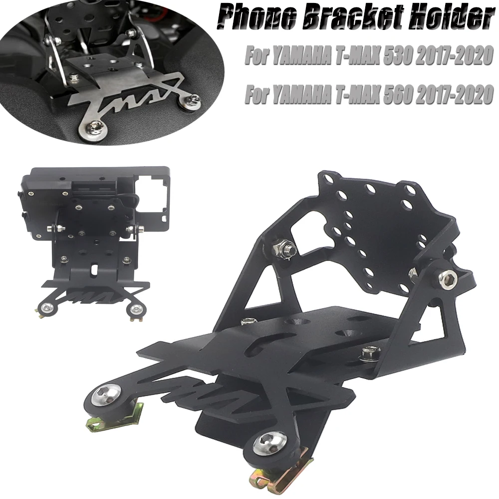 Integrated Stand Phone Suppot Frame Windscren Bracket Mount Smartphone GPS Holder For YAMAHA TMAX 560 T-MAX 530 2017-2021 2020