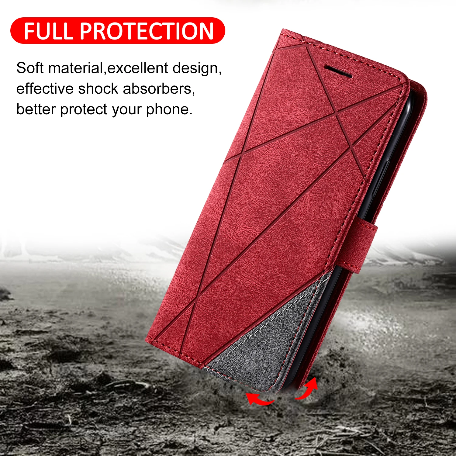 Custodia protettiva in pelle di lusso per Xiaomi Poco X3 X5 X6 X7 X4 Pro F3 F4 F5 M2 M3 M4 M5S M6 M7 Pro Custodia magnetica per telefono a portafoglio
