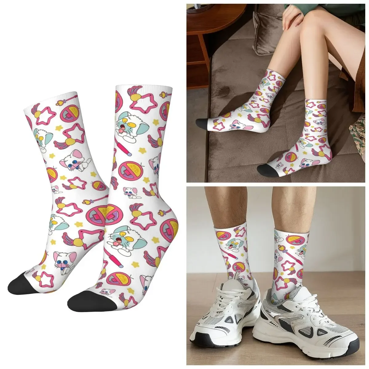 

All Seasons Creamy Mami Design Socks Harajuku Sport Middle Tube Socks Hip Hop Stockings for Men Women Valentine's Day Gifts