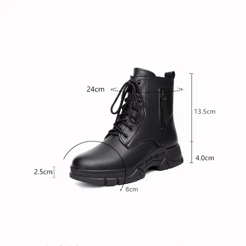 AIYUQI Women Winter Boots Genuine Leather 2026 New Flat Non Slip Women's Snow Boots Fashion Natural Wool Warm Women's Booties - view 6