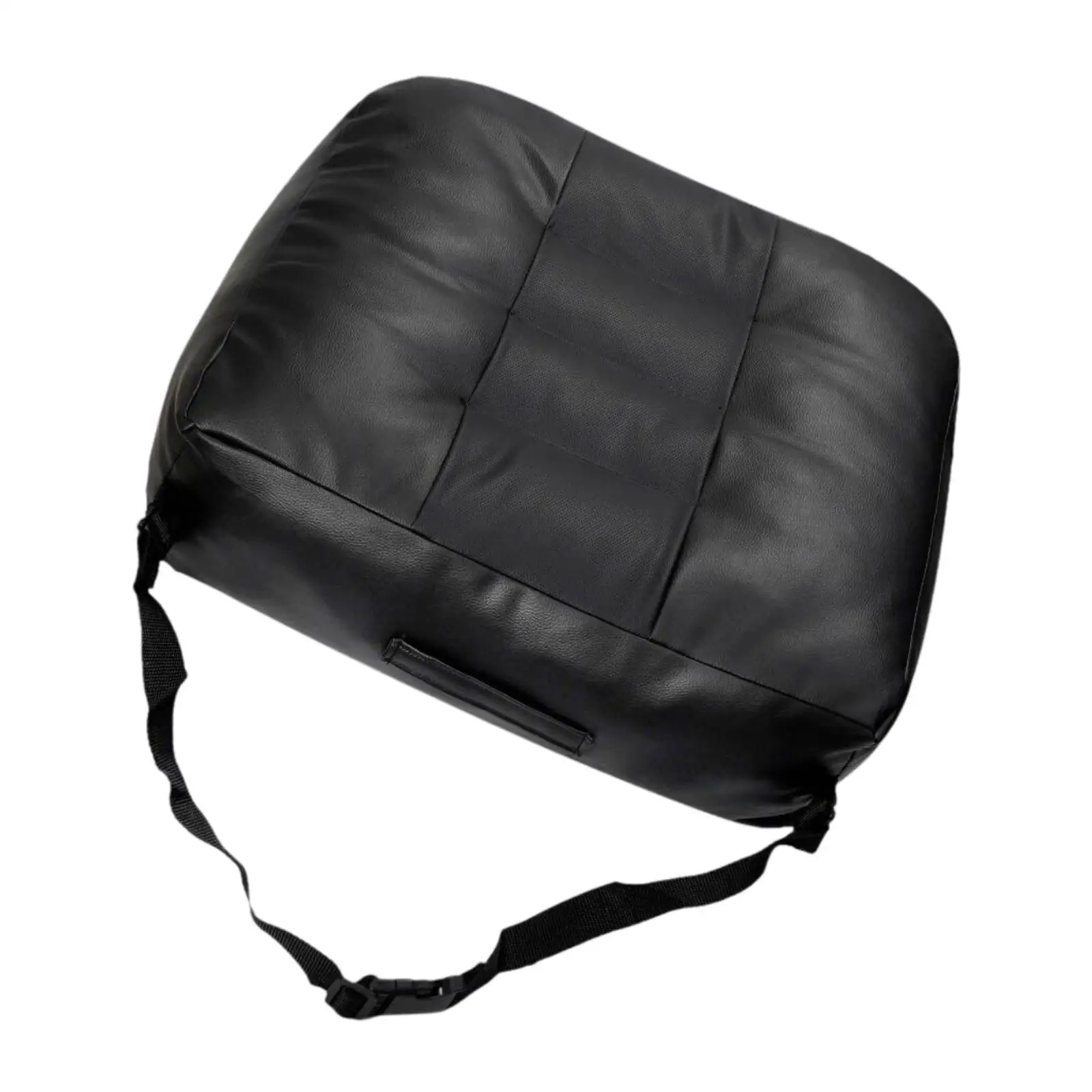 PU Leather Seat Cushion Multiuse Office Chair Cushion Sturdy with Buckle Sitting Pad Car Seats Booster for Household Car