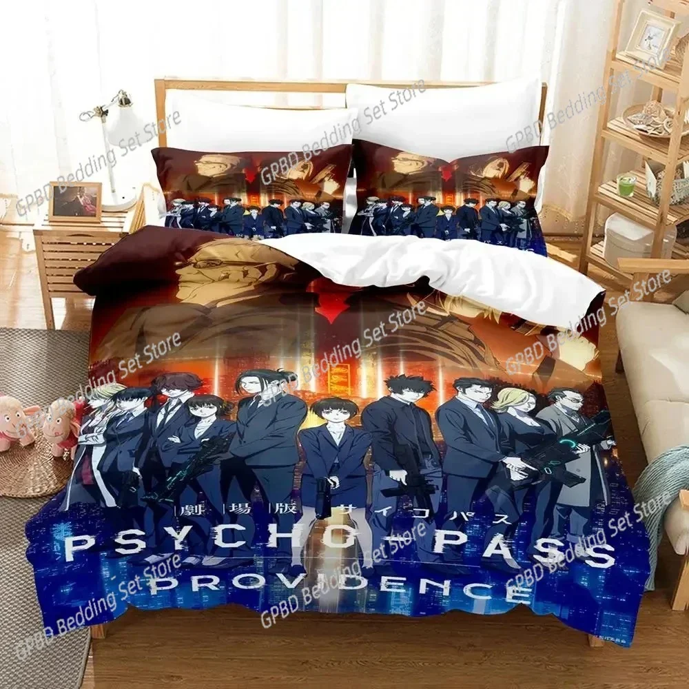 

Anime Psycho Pass Bedding Set Duvet Cover Bed Set Quilt Cover Pillowcase Comforter king Queen Size Boys Adult Bedding Set