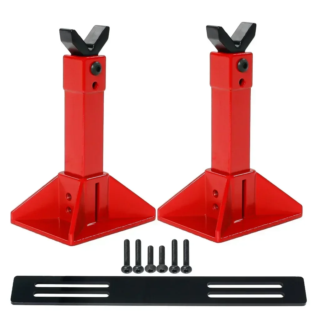 Simulazione Metallo Altezza Regolabile Jack RC Supporto Per Auto Stand Decorazione per 1/8 1/10 RC Crawler Axial SCX10 TRX4 D90