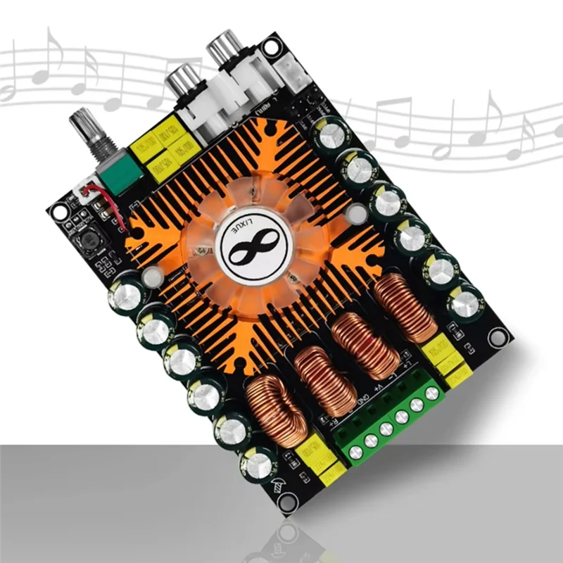 N01R-TDA7498E Digital Power Amplifier Board 2.0 HIFI Stereo Module 160Wx2 3Pcs 220W BTL High Power With Cooling Fan