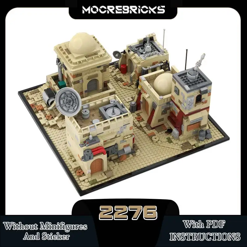 New Star Movie Scene Modular MOC Desert Mosley Bar Architecture Model Building Blocks House Assembly Technology Brick Kid's Toys