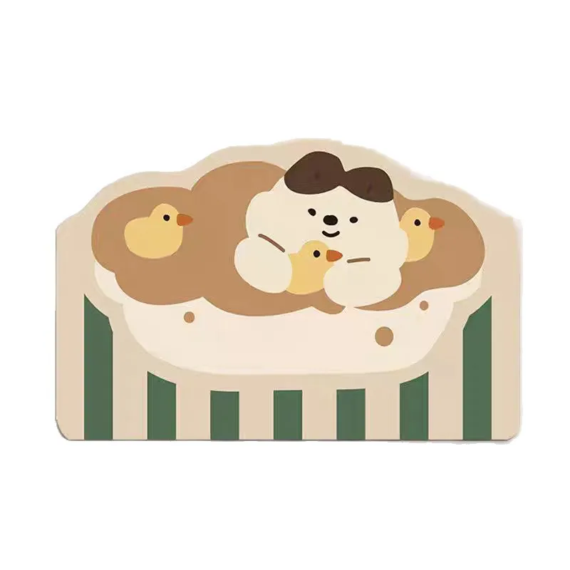 

Cute cartoon peace and joy bathroom mat, household bathroom door carpet