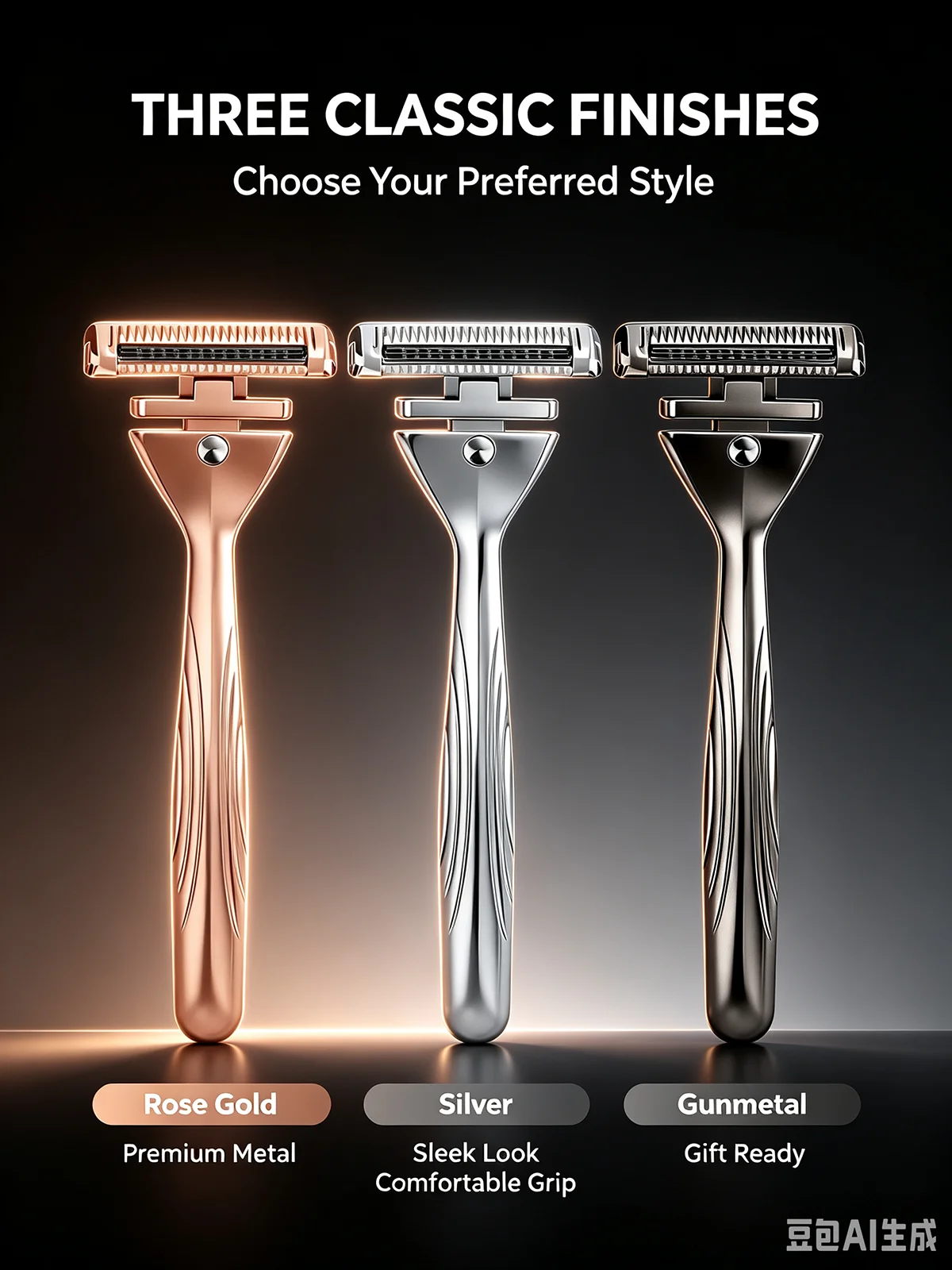 RZACLEA 4-Layer Half-Blade Double-Edged Safety Razor Luxury Eco-Friendly Precision Shave Gift Set with Magnetic Ease