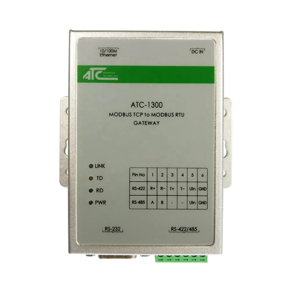 

Шлюз TCP Modbus, 1 порт для индустриальной (ATC-1300)