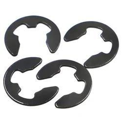 M1.2 - M24 Black Steel E C Type Shaft External Retaining Ring Split Washer Snap Collar Clip Circlip GB896 DIN6799