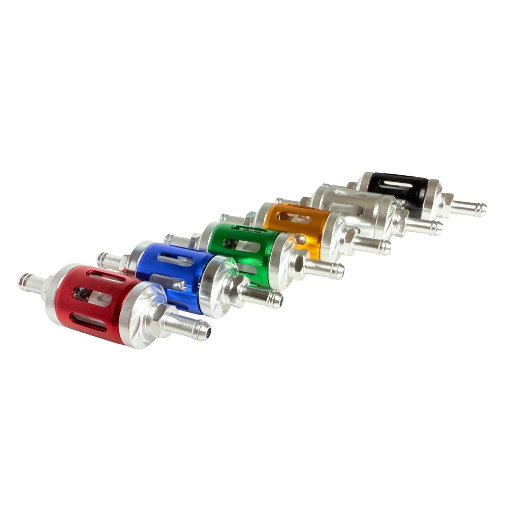 

8mm/0.31" CNC Aluminum Glass Gas Fuel Gasoline Oil Filter For ATV Yamaha Kawasaki KTM Honda Suzuki Motorcycle Universal Parts