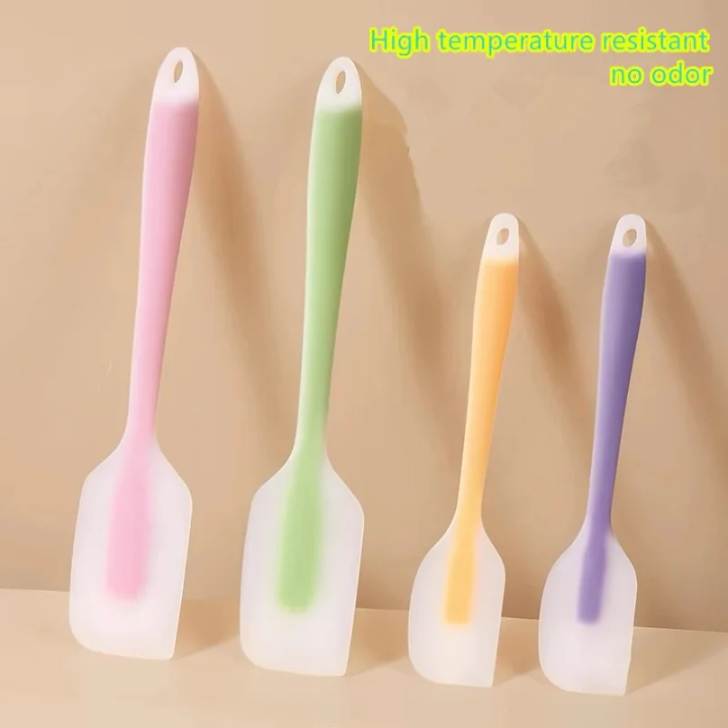 

Silicone Spatula Cream Butter Cooking Baking Spatula Heat Resistant Utensils Scrape Decorator Translucent Kitchen Baking Tools