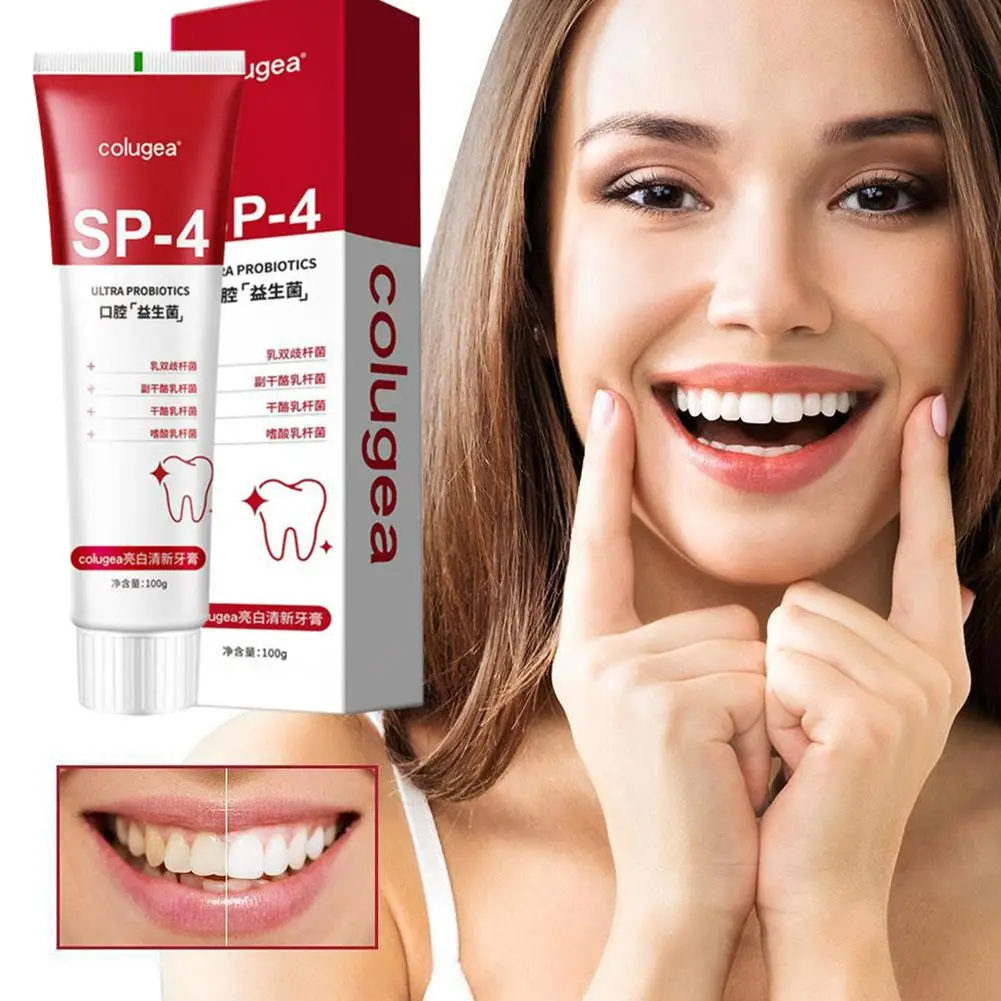 Sip-4 Probiotic Toothpaste With Natural Ingredients Refresh Prevent Dental Cavities Stain Removal Smoke Coffee Tea Teeth Breath