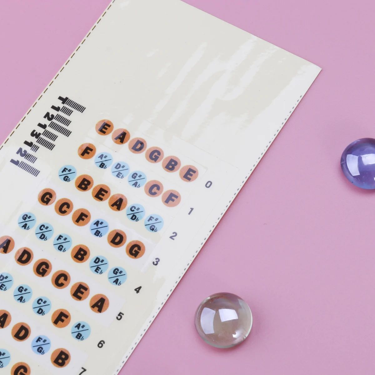 

Guitar Scale Stickers Wear-Resistant Fretboard Decals For Beginner Easy Install No Residue Guitar Chord Stickers Instrument