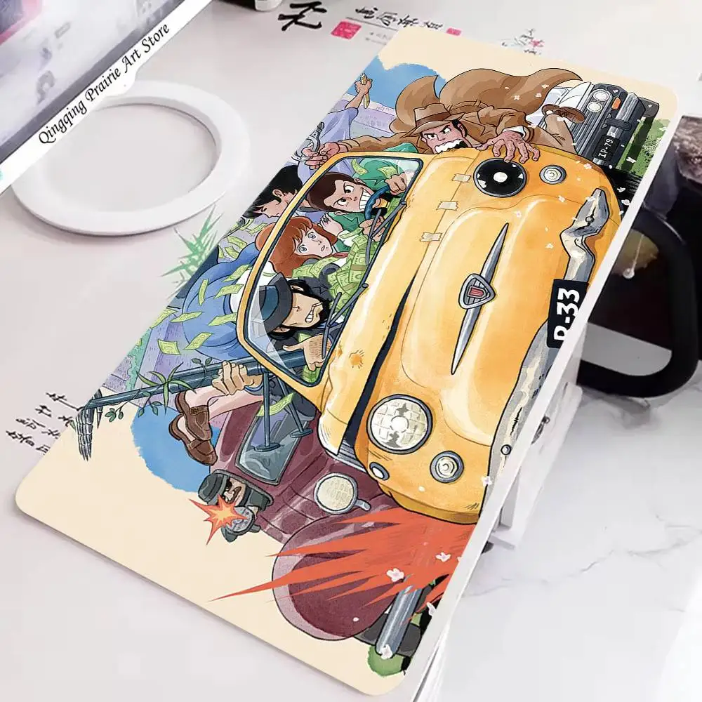 Anime L-Lupin III Mousepad Non-slip Suitable For Office Computers Laptops E-sports Game Desk Mats XXL Keyboard
