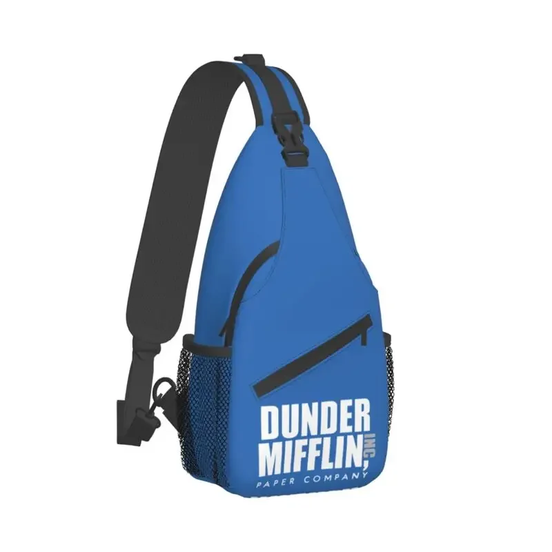 Custom The Office TV Show Dunder Mifflin Paper Company Sling Bags Men Cool Shoulder Chest Crossbody Backpack Traveling Daypack