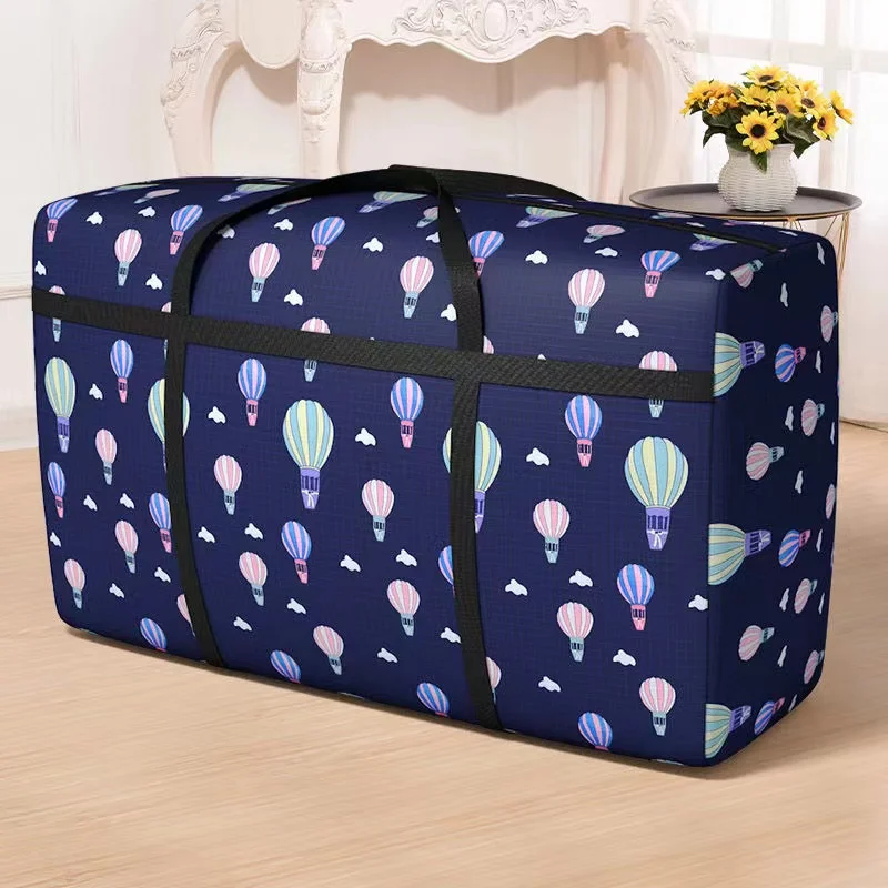 Waterproof Foldable Duffle Bag Travel Clothes Storage Bags Zipper Thickened Moisture Proof Moving Packing Portable Luggage Bag