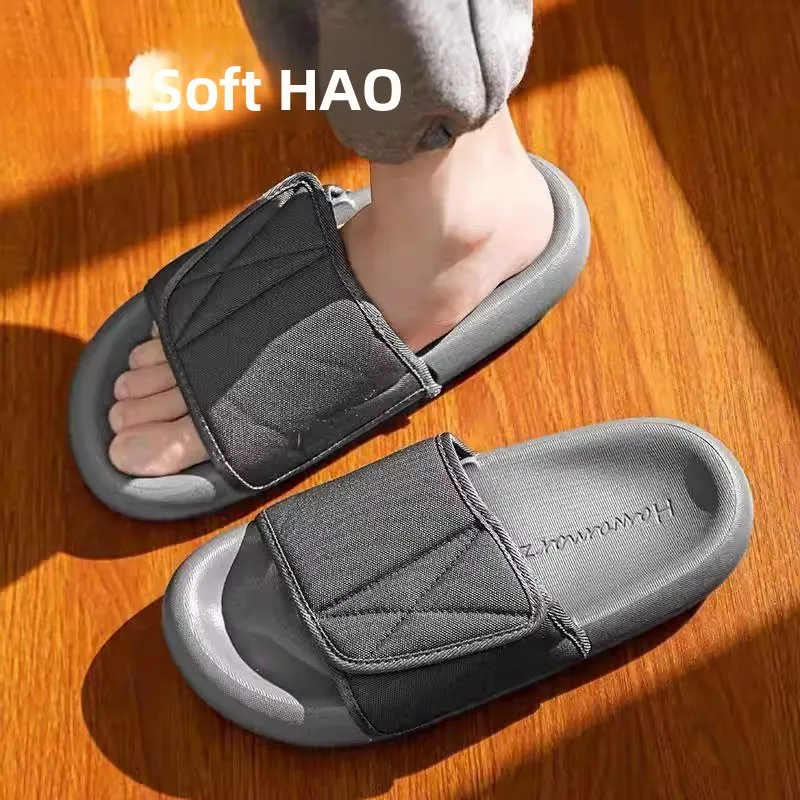 Wide Bottom Slippers for Swollen Feet Unisex Large Size Soft Sole Outdoor Wearable Adjustable Magic Tape Elderly Pain Relief ...