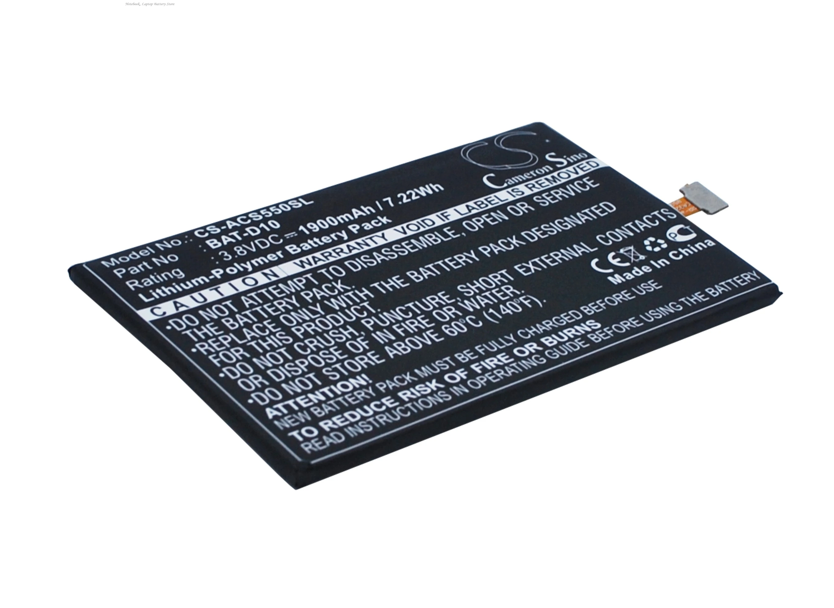 Cameron S371900 mAh Batterie BAT-D10 CA325685G KT.0010B-009 pour Acer Liquide diversifier S S56 diversifier Z S57